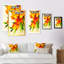 «Blooming Orange and Green Flowers», reproduction d'art sur toile traditionnelle-202881227-202881223