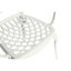 Ensemble bistro 3 pièces en fonte d'aluminium pour patio - table et chaises météo, coussin blanc