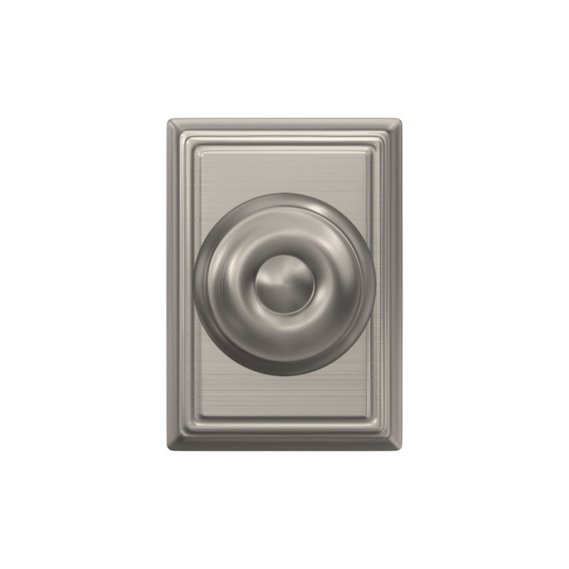 Georgian Knob with Addison Trim Hall and Closet Lock, Satin Nickel