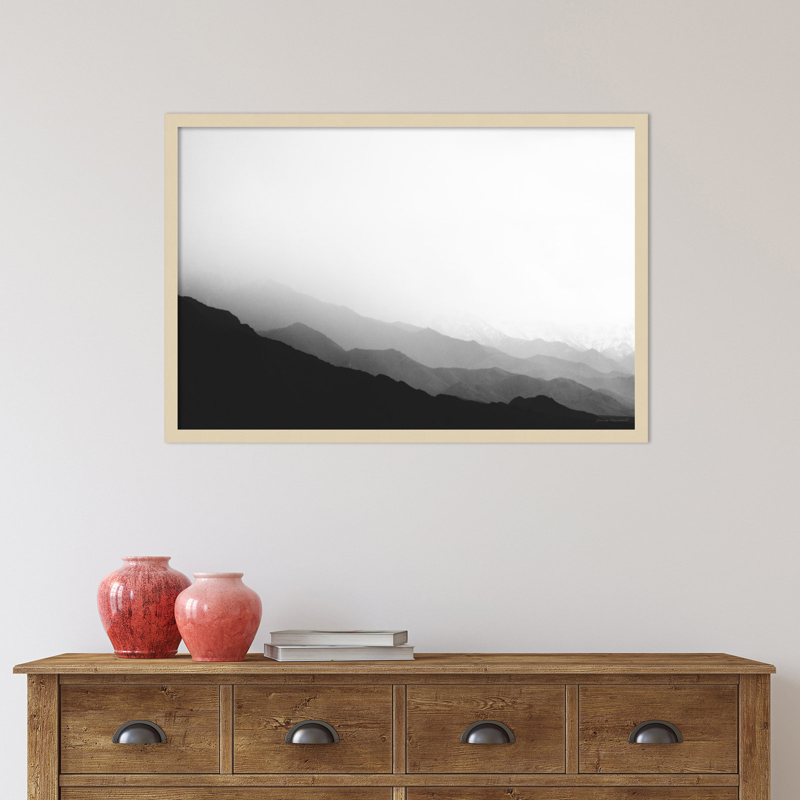 Virgin Mountains by Laura Marshall, Brown, 33" W x 23" H