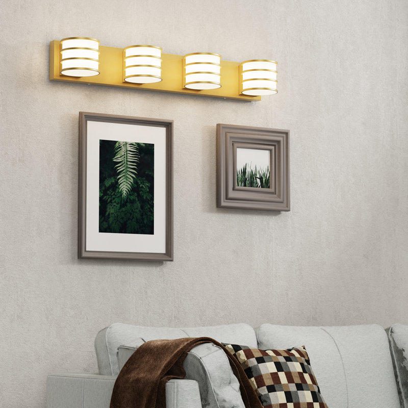 Drayce 4 - Light Dimmable LED Vanity Light, Matte Gold