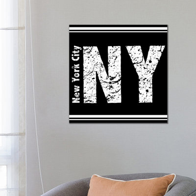 NY 1 Piece Wrapped Canvas Wall Art