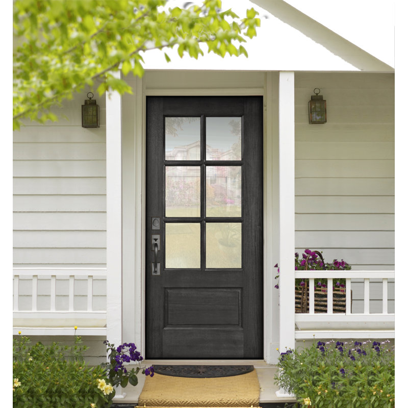 Porte d'entrée en acajou 32 Lite, Droite / vers l'intérieur, Gris hibou