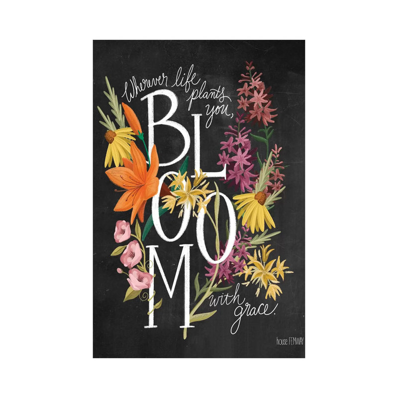 Bloom with Grace 1 Piece Wrapped Canvas Wall Art, 20.32 cm H x 30.48 cm W