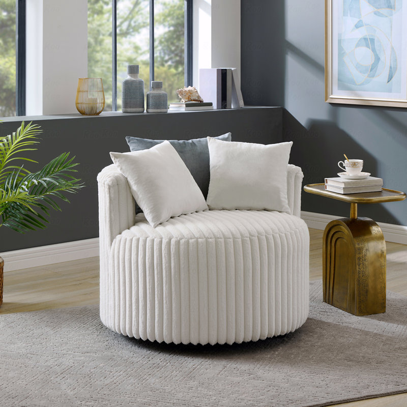 Fauteuil d'appoint basique en velours côtelé Malna
