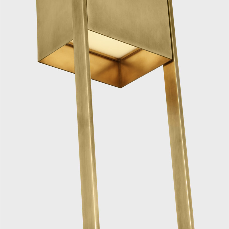 Alude LED Outdoor Sconce, 24" H x 7.2" W x 4.8" D, Hand-Rubbed Antique Brass