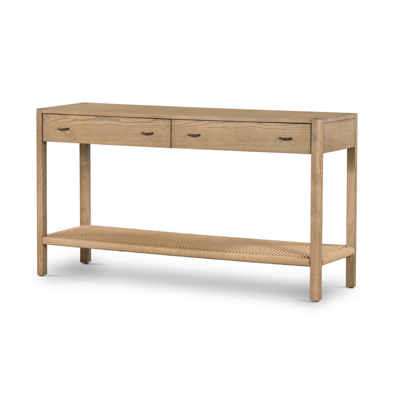 Console en bois massif 55 po Deirdre, Bois naturel