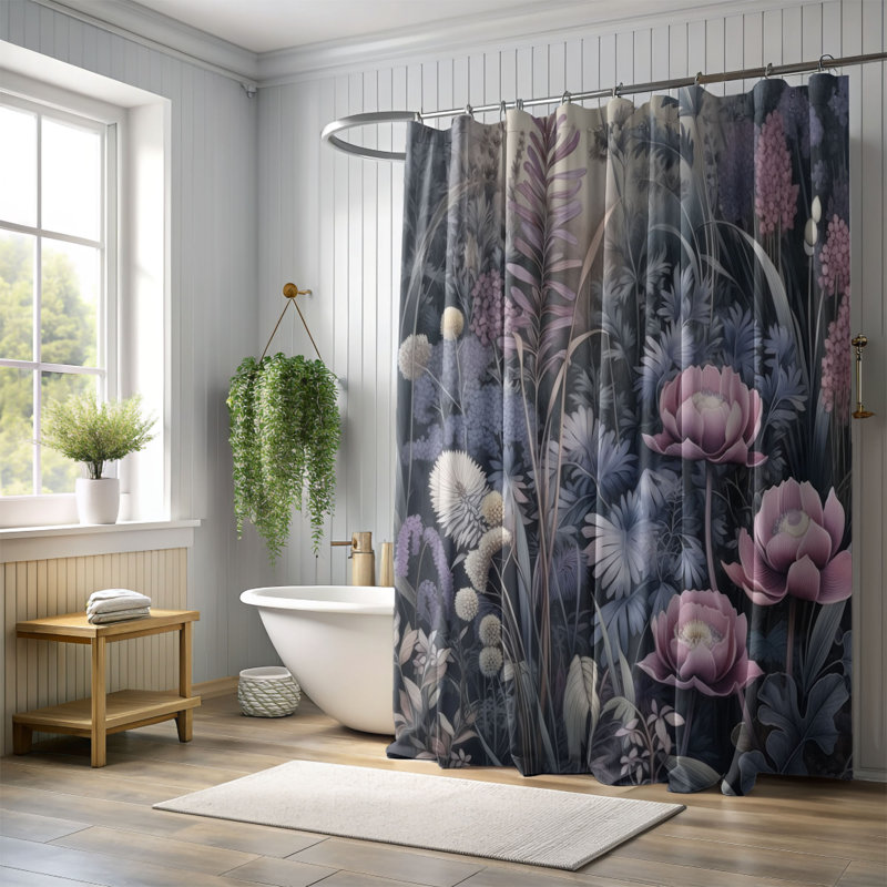 Rideau de douche Hughlene, H 74 po x l 71 po