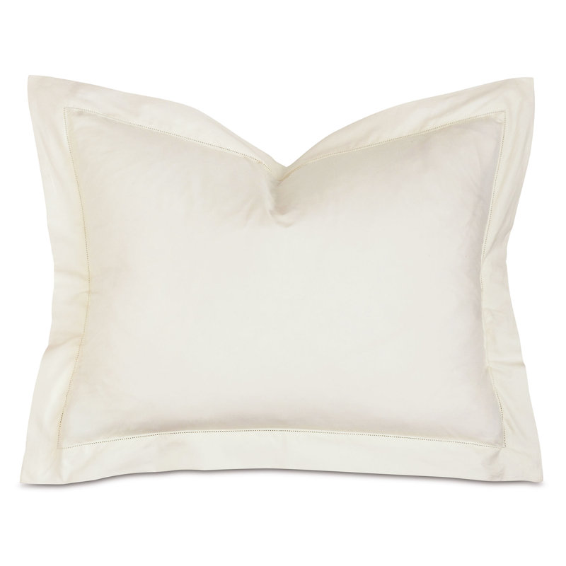 Gianna Cotton Pillow Sham, Ivory, Standard