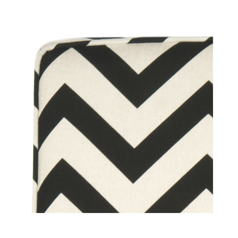 Upholstered Slipper Chair, Black/White
