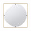 Miroir coquelicot contemporain de 32 po x 1 po x 32 po avec cadre doré en métal contemporain-2081429450