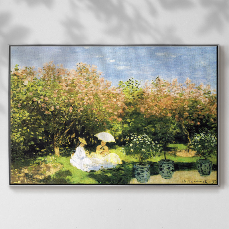 " The Garden, 1872 ", 25" H x 37" W x 2" D, Silver
