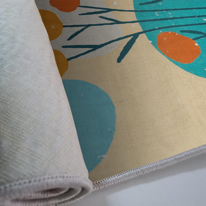 Luxurious Woven Carpet, 4.6 x 7.2 Feet | 100% Polyester, Non-Slip Felt Dot Underside, 0.4 in Pile Height | Machine Washable, Durable Raschel Knitting, Digital Printing | Perfect for Living Room & Bedroom Décor