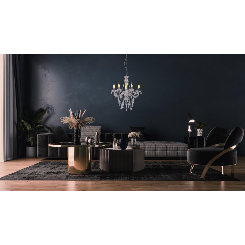 Saltaire 5 - Light Chandelier, Chrome