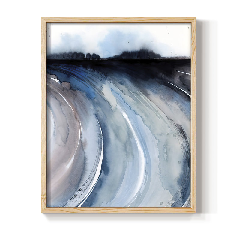 Geode Valley II, reproduction encadrée - bois massif, H 21 po x l 17 po