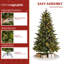 Pine Traditional LED Lightup Christmas Half Tree SX-0098L-316193836