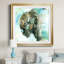 Buffalo on Blue - Cadre photo, reproduction d'art sur papier-426885801-426885806
