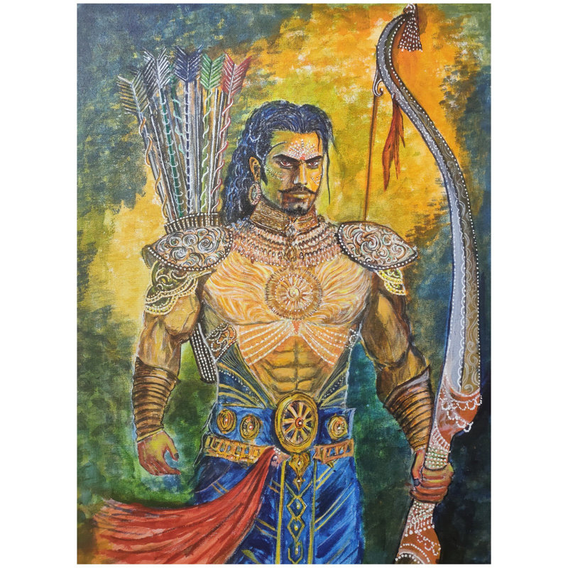 Suryaputra Karn | Acrylique sur toile | Par Chetan Gautam