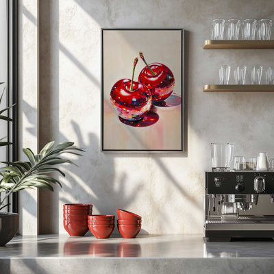Disco Cherries Canvas Print in a Frame