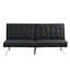 Space Black Leather Bed, Easy To Use, 650Lbs Weight Load, 66.07In Depth, 32.55In Width, 33.35In Height Versatile Assemble & Store, Capacity,