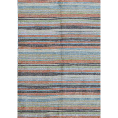 Hand-Knotted High-Quality Orange Area Rug