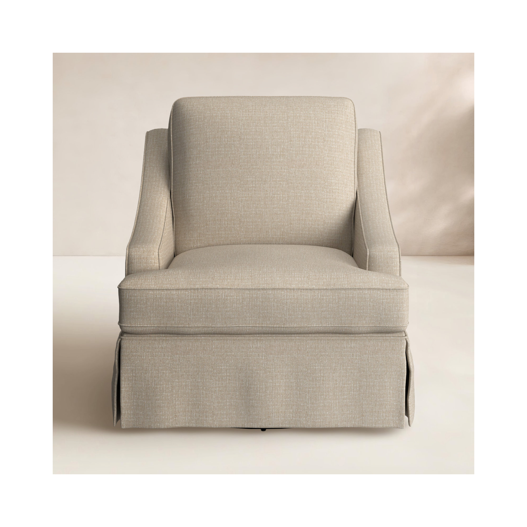 Allerton Upholstered Swivel Glider, Radical Porcelain Performance