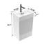 Meuble-lavabo autoportant pour salle de bain moderne de 20 po avec lavabo en céramique, lavabo une pièce en céramique sans drain et robinet, KD-1381628095