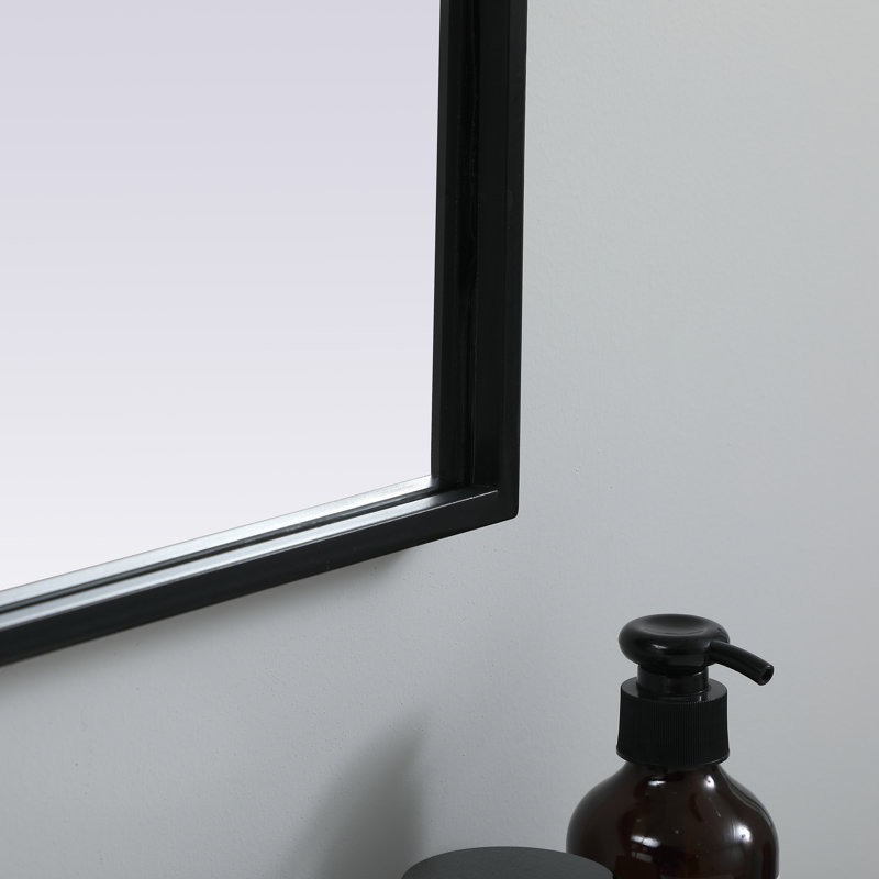Miroir mural Sabine, Noir, 36 po x 33 po