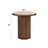 Kasha Travertine Top & Walnut End Table
