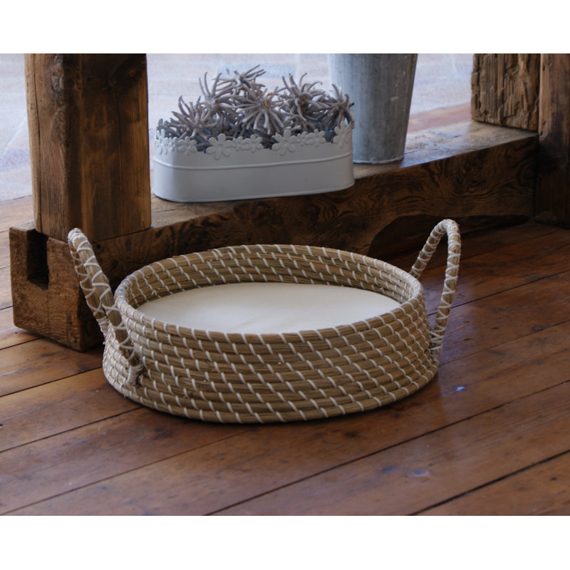 Saskia Cotton Bolster Pet Bed