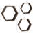 Lakefield 3 Piece Hexagon Floating Shelf-2015650747