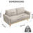 Norelia 68 "Square Arm Corduroy Sofa Solid Wood Frame with Pocket Spring Cushion-1945754502
