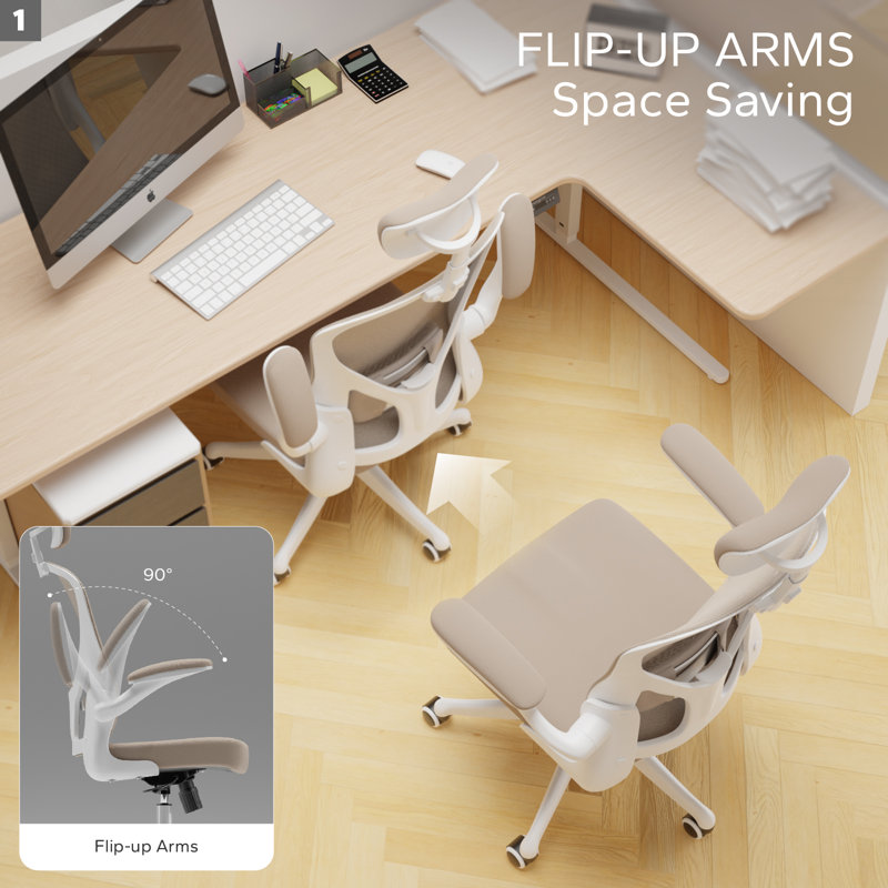 Chaise de bureau ergonomique robuste à haut dossier - Chaises de bureau confortables avec roues pivotantes et accoudoirs rabattables, appui-tête réglable et soutien lombaire pour le dos Capacité de 350 lb