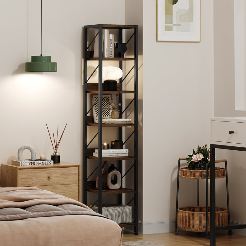 Bookcase, 168 cm H x 34.8 cm W x 30 cm D x, Brown