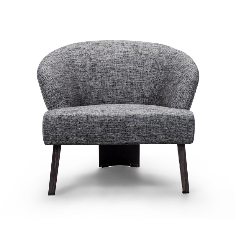 Donato Linen Cotton Armchair, Dark Gray