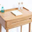 Commode commode bistro 100% solide table de bureau commode de table accessoires de commode compacte largeur de rangement 60 cm tiroir de rangement naturel bois naturel