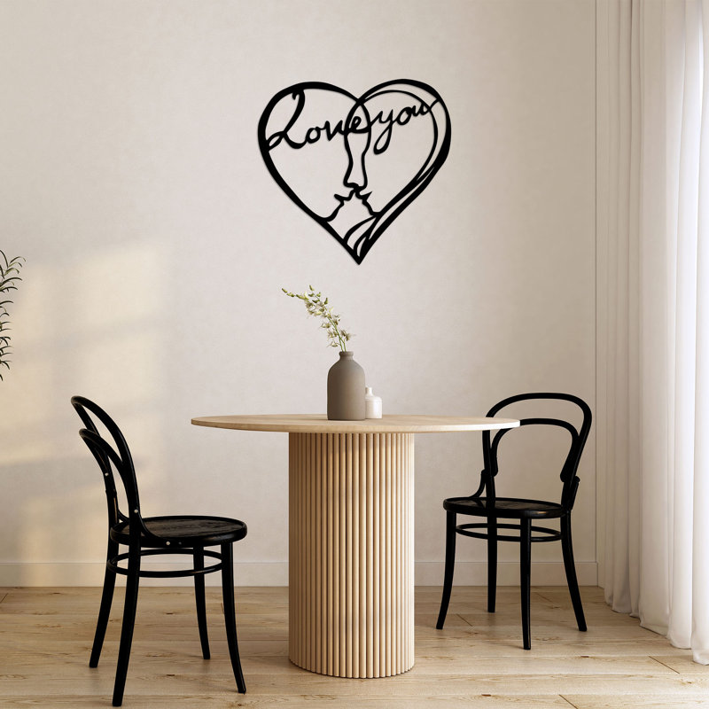 Decorative Metal Wall Accessory, Black | 100% Metal, Thickness: 0.6 inches | Dimensions: 26.8 x 28.0 inches | Elegant Design for Home Decor, Living Room, or Office | Durable and Stylish Wall Art Accent