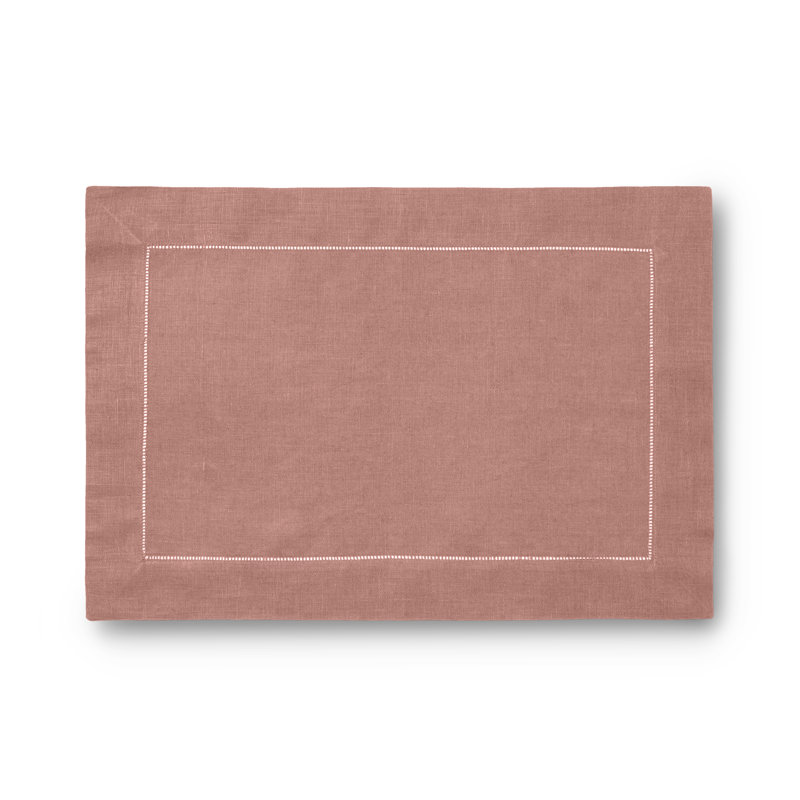 Festival Linen Rectangle Placemats, Salmon