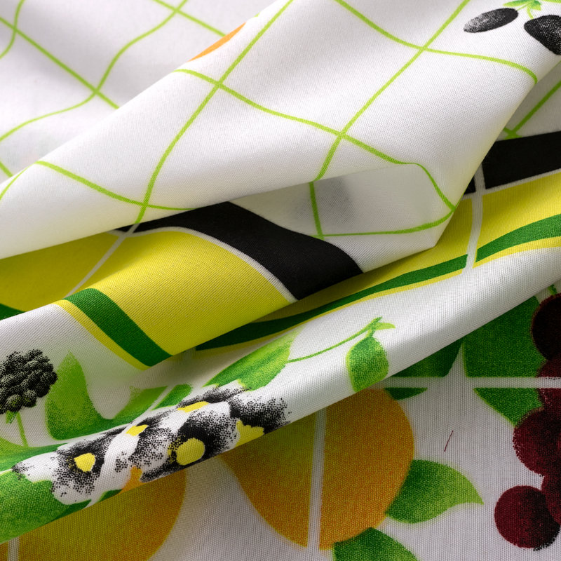 Meaux Ruffle Fruit Medley Kitchen Curtain Set