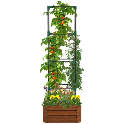 Outsunny Galvanized Raised Garden Bed
