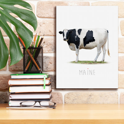  «Cow State Maine» par John Hovenstine, art mural sur toile, 12 po x 16 po