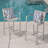 Outdoor Barstools with Durable Rust-Proof Frame and Comfortable Mesh Seating