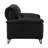 Eilene Black Top Grain Leather Loveseat