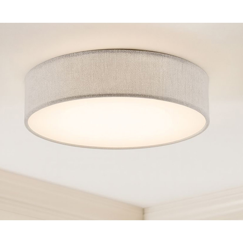 Raasch Flush Mount, 3.5"H x 12.5"W x 12.5"D, Gray