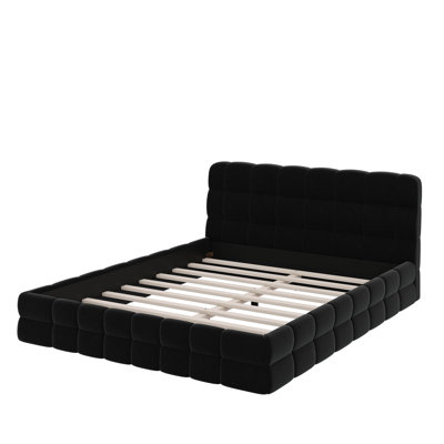 Grand lit plateforme tapissier