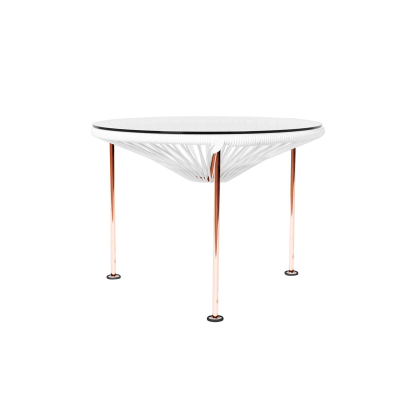 Table basse intérieure / extérieure Zicatela, Cuivre, Blanc