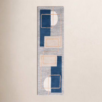 Lacy Hand-Tufted Geometric Wool Rug