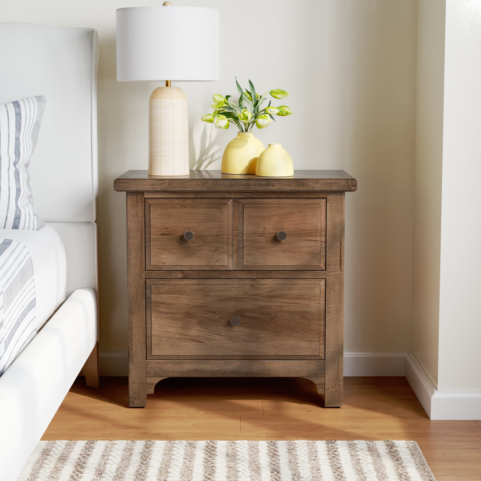 Dragomir Maple Nightstand, Natural Oak