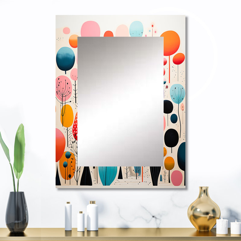 Rose Mid Century Playful Patterns I - Mid-Century Modern, 32 po x 24 po