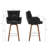 Zareon 27.95” Double-Layered Velvet-Padded Bar Stools-237832251